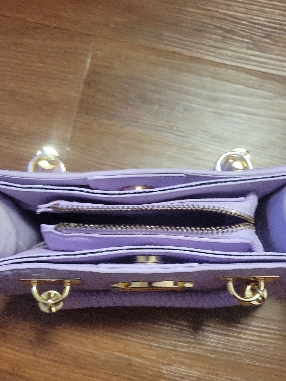 bebe Yellow Mini Dome Satchel with Lilac Mini Tote Duo - Picture 2 of 5